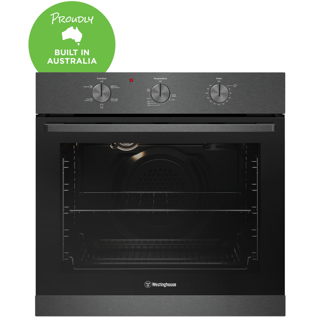 Westinghouse 60cm Electric Multi-Function 5 Oven Dark Stainless Steel WVE6314DD