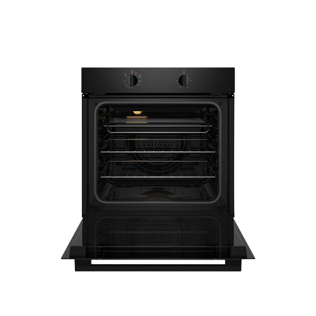 Chef 60cm Electric Fan Forced Oven with 10amp Plug Black CVE612DB (8057669910834)