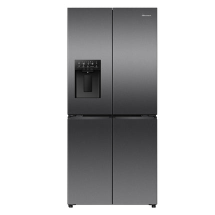 Hisense 483L PureFlat Slim French Door Fridge Black Stainless Steel HRCD483TBW