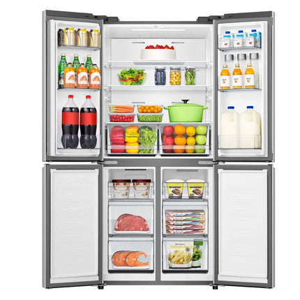 Hisense 483L PureFlat Slim French Door Fridge True Steel HRCD483TS