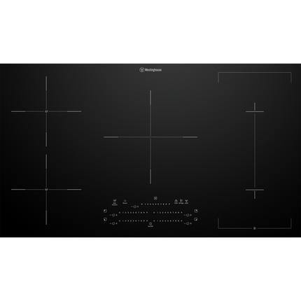Westinghouse 90cm 5 Zone Induction Cooktop with BoilProtect, Bridge Zone and Hob2Hood WHI955BD