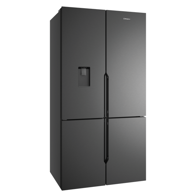 Westinghouse 564L Non-Plumbed French Quad Door Refrigerator Matte Black WQE5660BA (8472405180722)