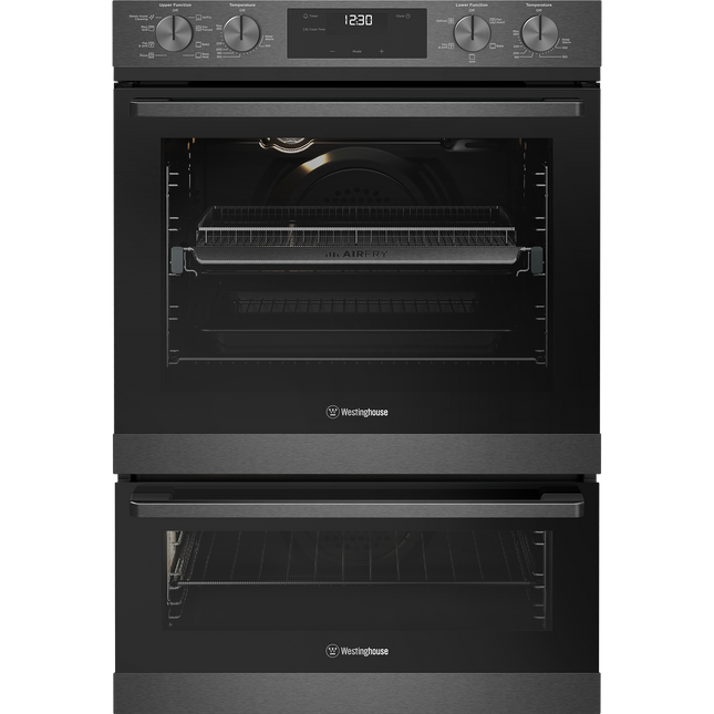 Westinghouse 60cm Multi-function 8/5 Duo Oven with AirFry Dark Stainless Steel WVE6526DD