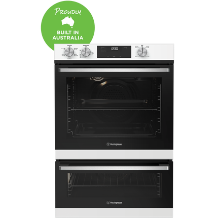 Westinghouse 60cm Electric Multi-Function 5 Wall Oven with Separate Grill White WVE6565WD