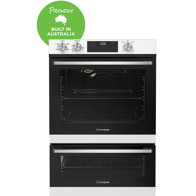 Westinghouse 60cm Electric Multi-Function 5 Wall Oven with Separate Grill White WVE6565WD