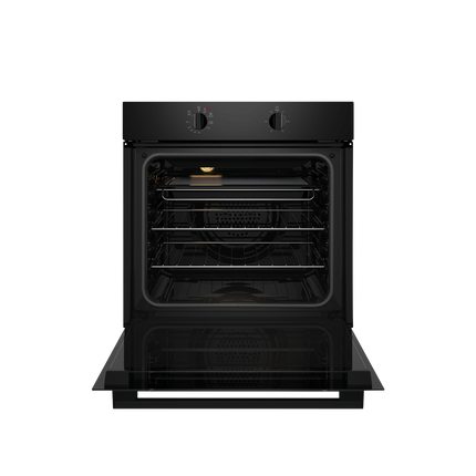 Chef 60cm Electric Fan Forced Oven with 10amp Plug Black CVE612DB (8057669910834)