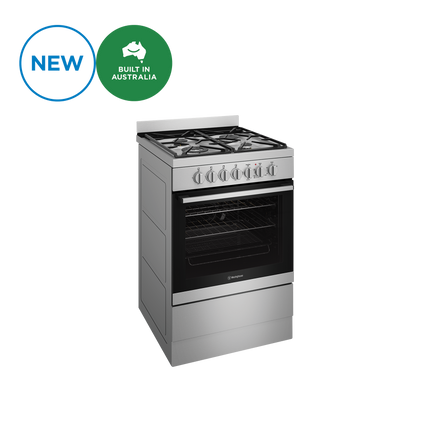 Westinghouse 60cm Dual Fuel Upright Cooker Stainless Steel WFE614SC (8057668141362)