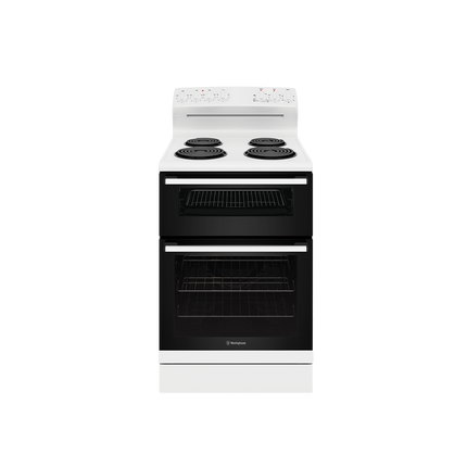 Westinghouse 60cm Electric Coil Upright Cooker with Separate Grill White WLE622WC (8057667911986)