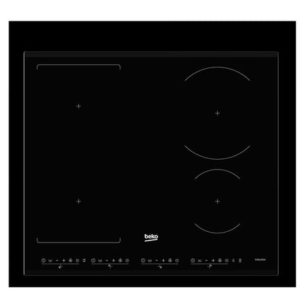 Beko 60cm Induction Fully Illuminated Direct Access Touch Control Cooktop Black BCT603IG (8215238279474)