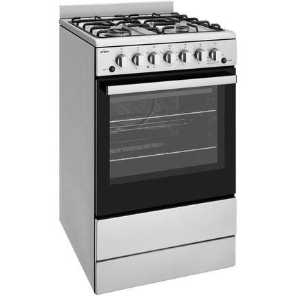 Chef 54cm Gas Upright Cooker Stainless Steel CFG504SB (8057668600114)