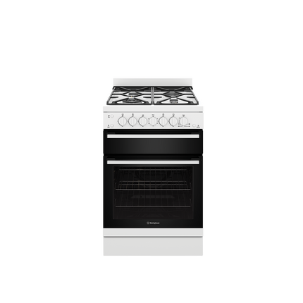 Westinghouse 60cm Gas Upright Cooker with Separate Grill White WFG612WC (8057668043058)