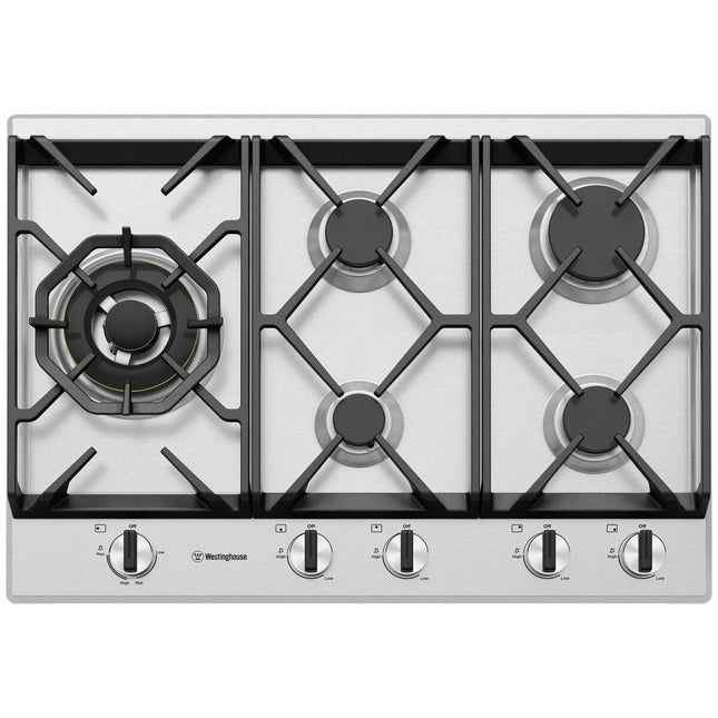 westinghouse 75cm 5 Burner Natural Gas Cooktop WHG758SC (8057759433010)