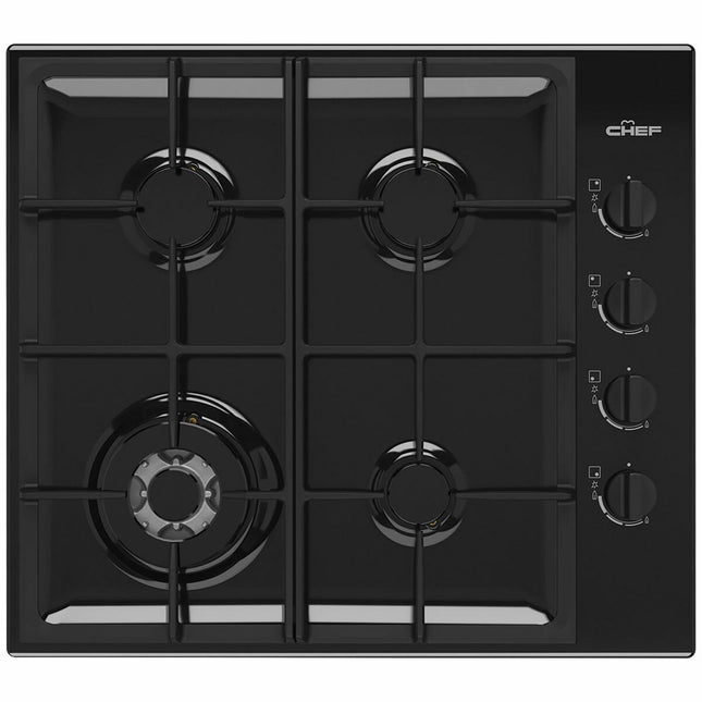 Chef 60cm Gas Cooktop Black CHG644DC (8057670435122)