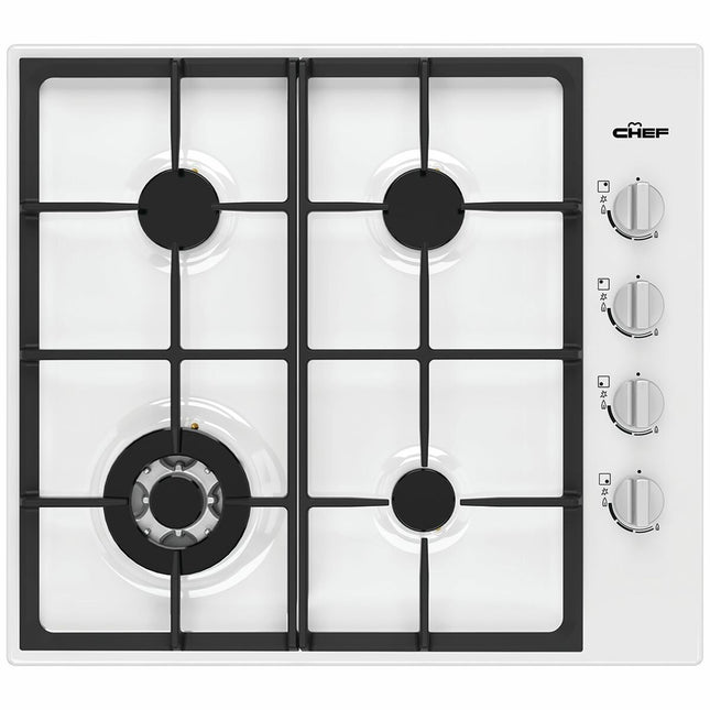 Chef 60cm Gas Cooktop White CHG644WC (8057670402354)