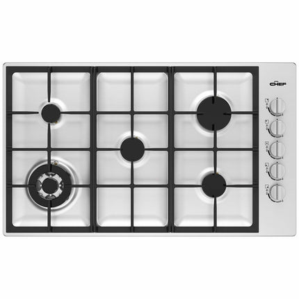 Chef 90cm Gas Cooktop Stainless Steel CHG954SC (8057670500658)