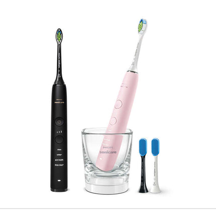 Philips Sonicare DiamondClean 9000 black + DiamondClean9000 Pink Electric Toothbrush Bundle Pack Black and Pink HX9914/59